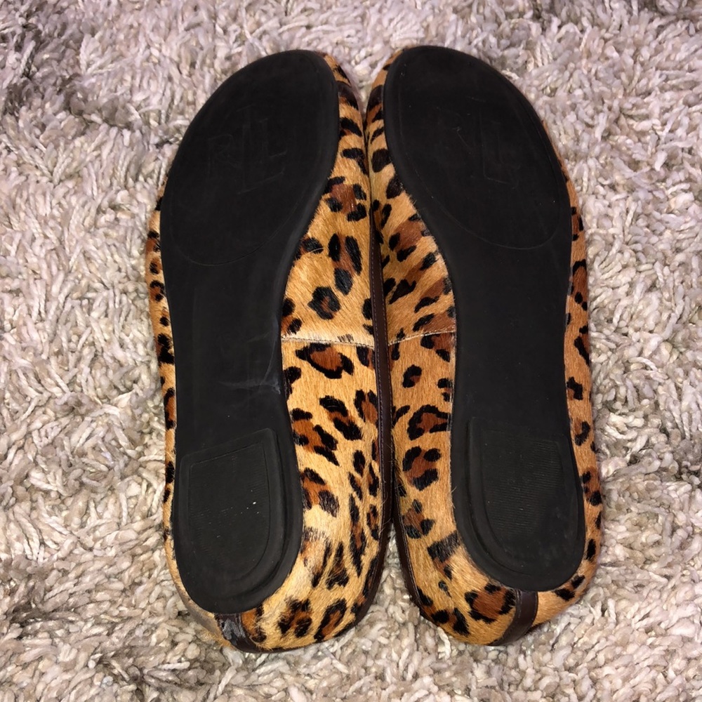 Lauren Ralph Lauren Leopard-Print Ballet Flats in Brown & Black - Picture 3 of 7